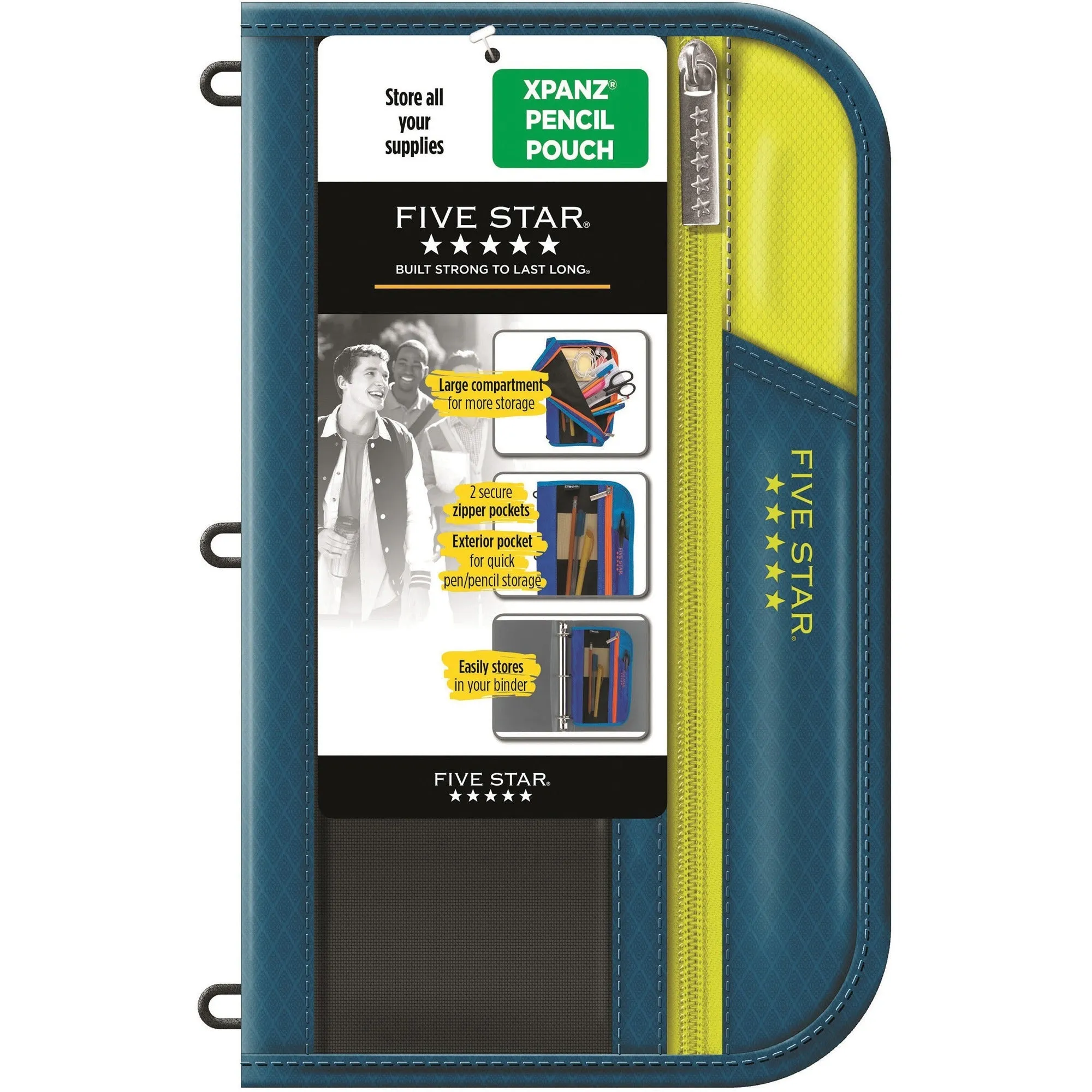 Five Star Xpanz Carrying Case (Pouch) Pencil, Pen, Supplies - Assorted