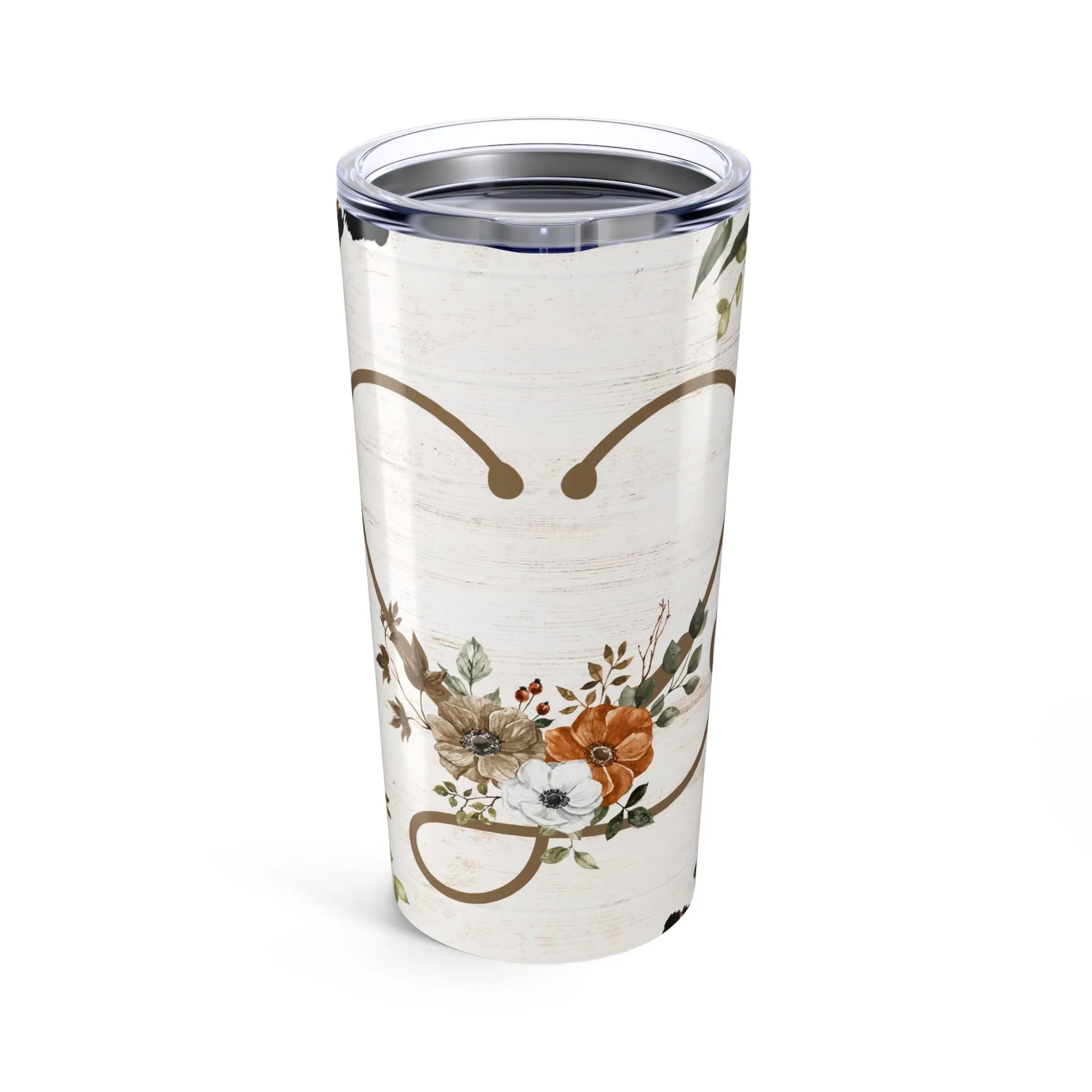 Floral Leopard Print 20oz Tumbler - Stylish Travel Mug for Coffee Lovers