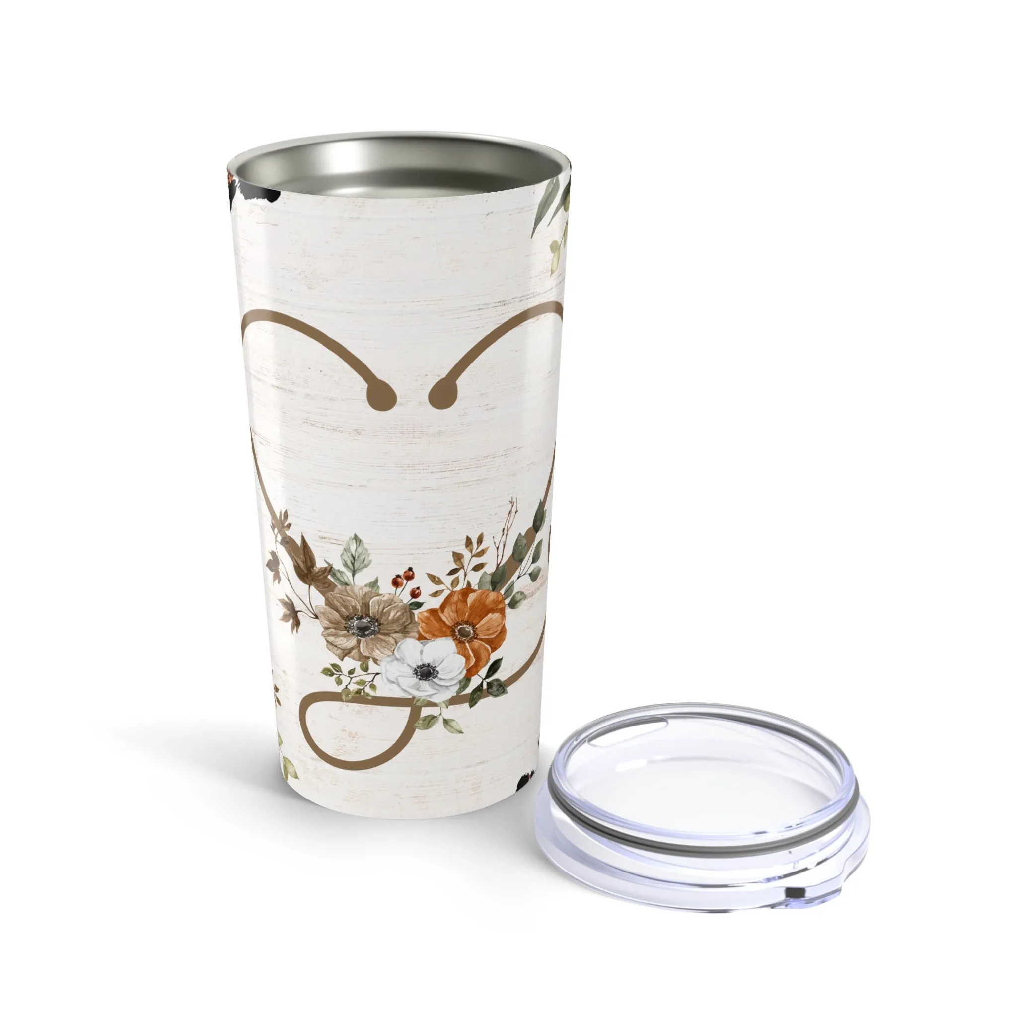 Floral Leopard Print 20oz Tumbler - Stylish Travel Mug for Coffee Lovers