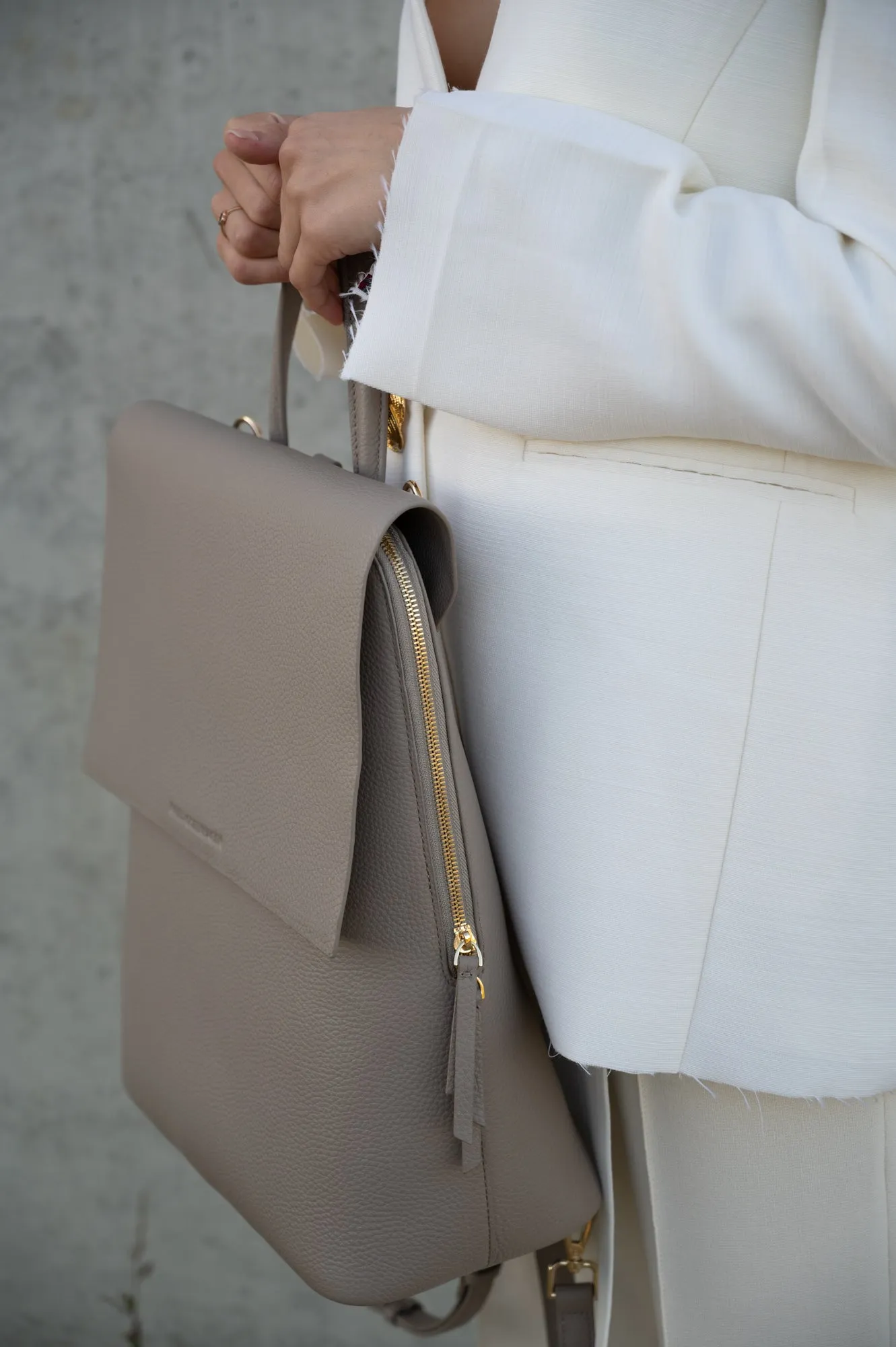 Frances Convertible Backpack Taupe