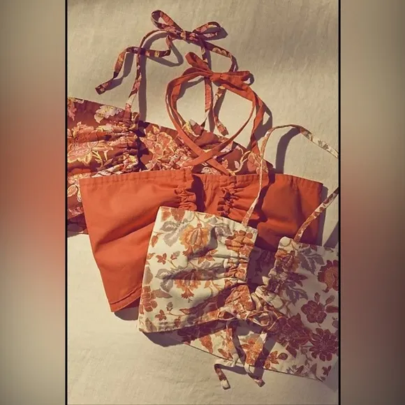 Free People Summer Of Love Bandeau Bralette in Wine