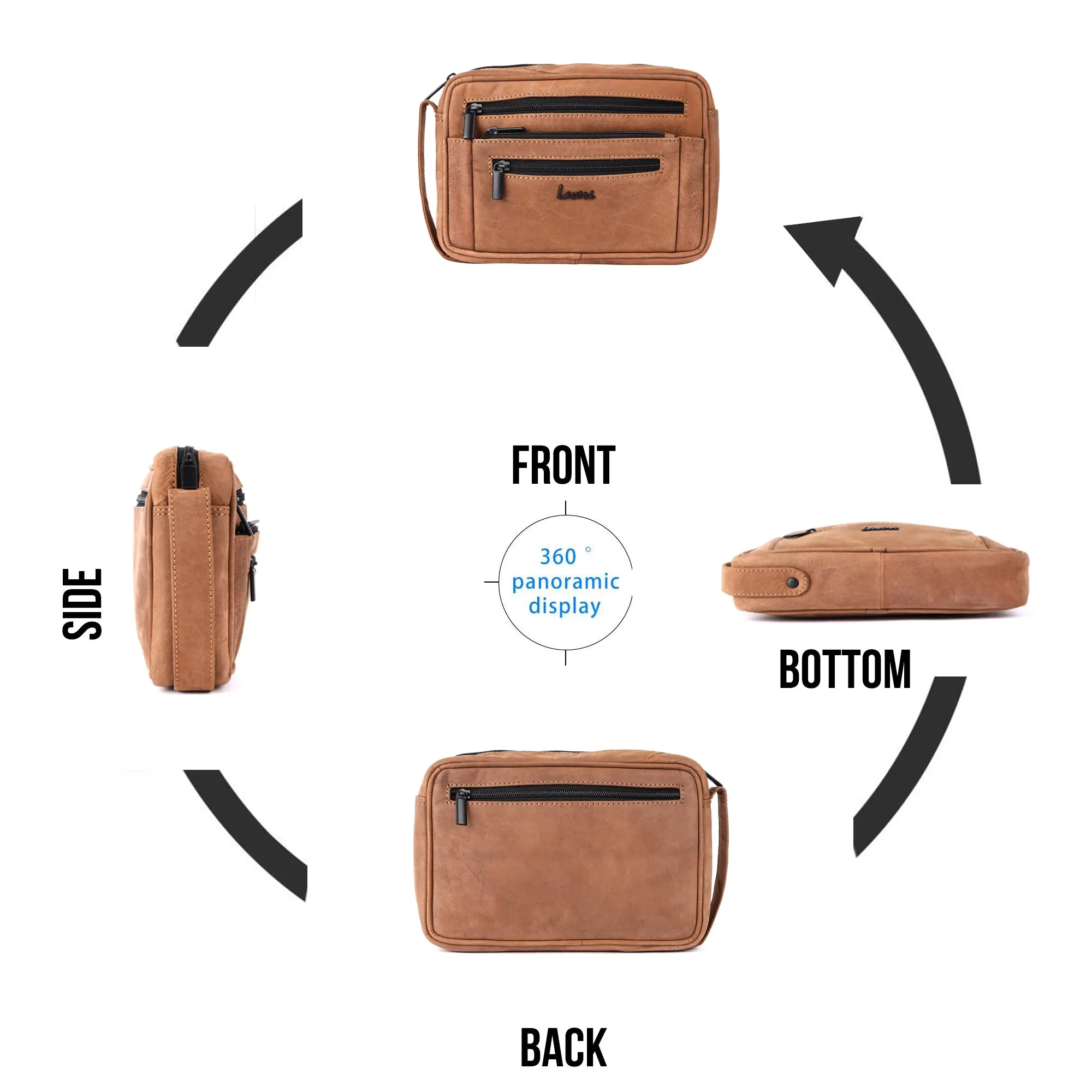 Gadii Leather Travelling Pouch #155BH