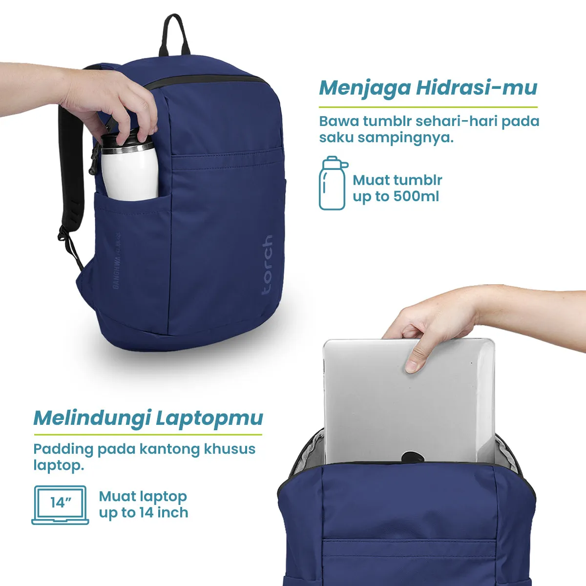 Ganghwa Tas Ransel Sekolah Torch 19L