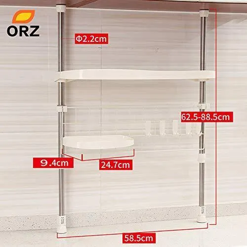 Gano Zen Kitchen Adjustable Shelf Creative Seasoning Condiment Pot Holder Cooking Utensil Hanger Kitchen Organizer Storage Rack