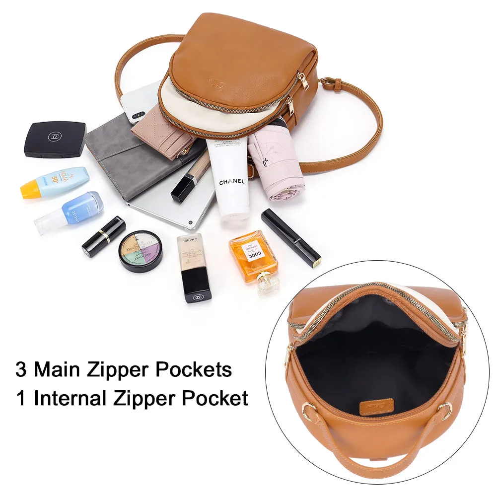 Garbutt Convertible Vegan Leather Mini Backpack Purse For Women
