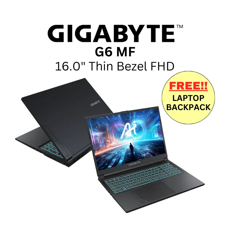 GIGABYTE G6 MF 16" FHD  165hz/ i7-13620H/ RTX 4050/ 512GB SSD/ 16GB DDR5 4800