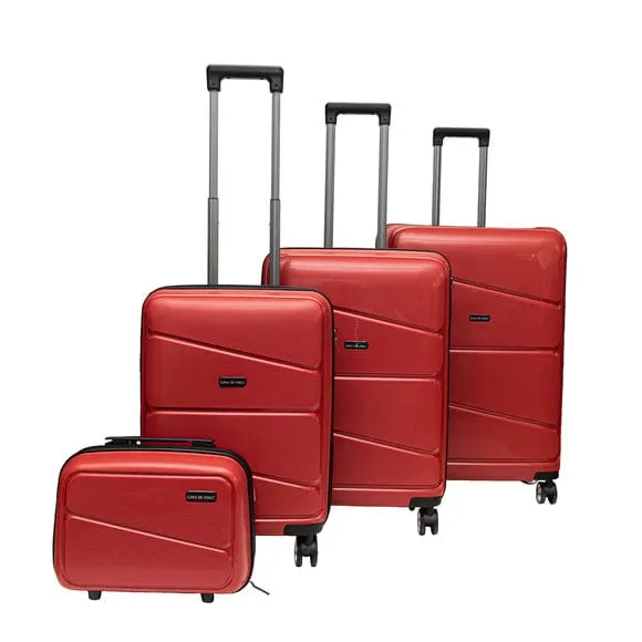 Gino De Vinci Swirl Large Roller Case Red