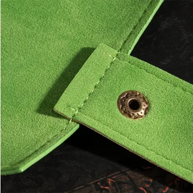 Green Roll Up Leatherette Dice Mat