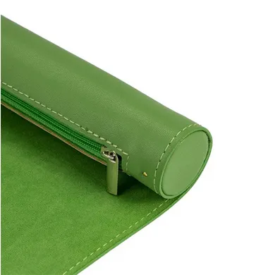 Green Roll Up Leatherette Dice Mat