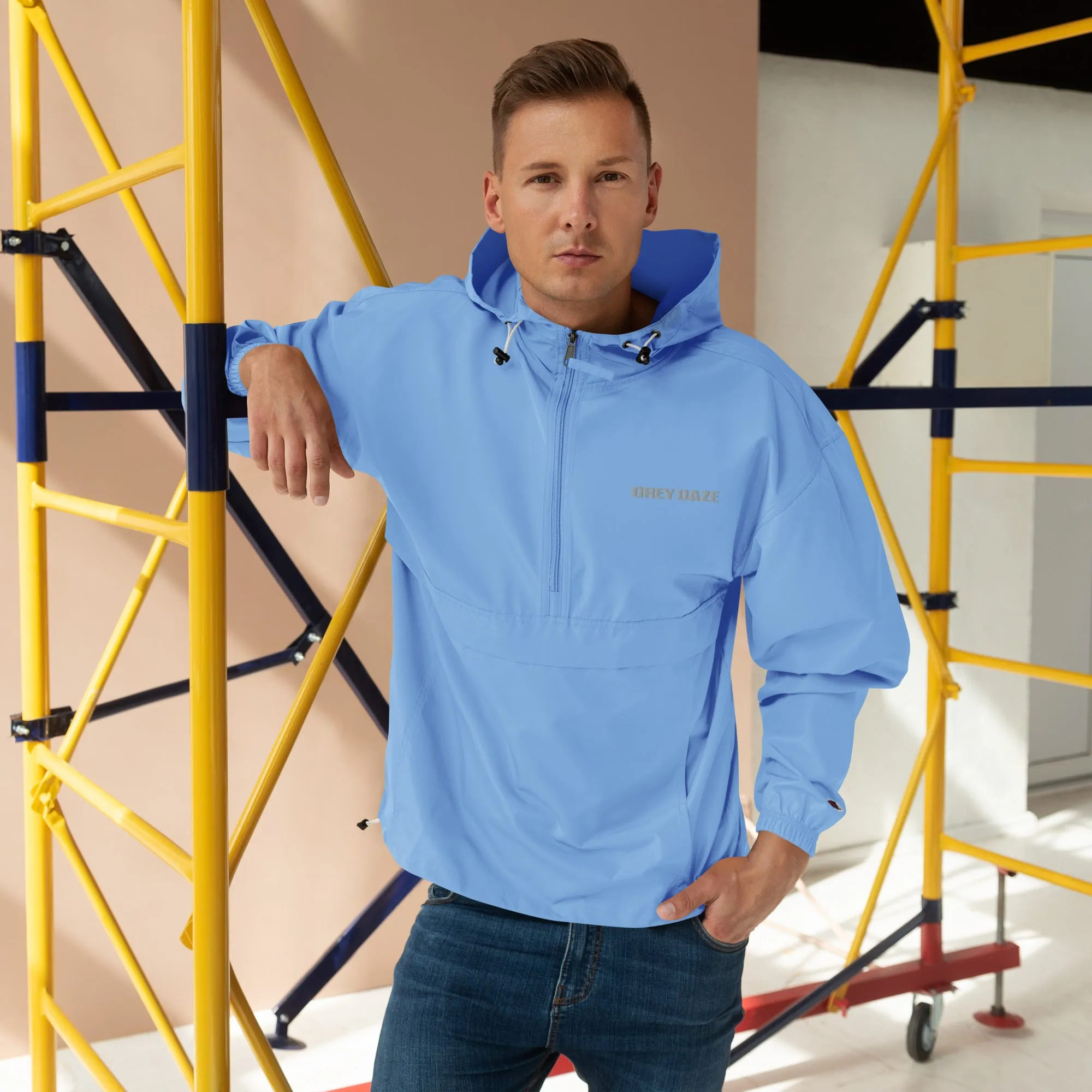 Grey Daze Logo Embroidered Champion Packable Jacket