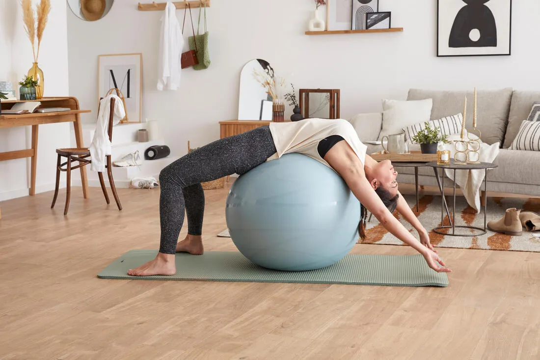 GYM BALL AVEC POMPE INCLUSE GONFLAGE ET DEGONFLAGE RAPIDE TAILLE 1 / 55CM