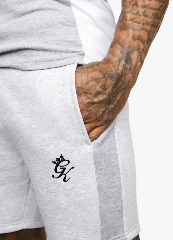 Gym King Contrast Panel Shorts Snow Marl