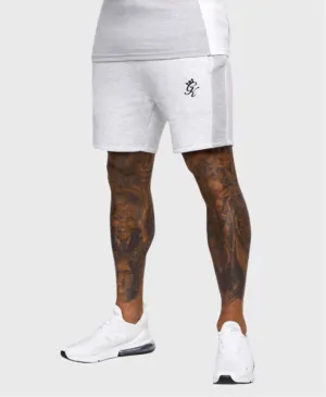 Gym King Contrast Panel Shorts Snow Marl
