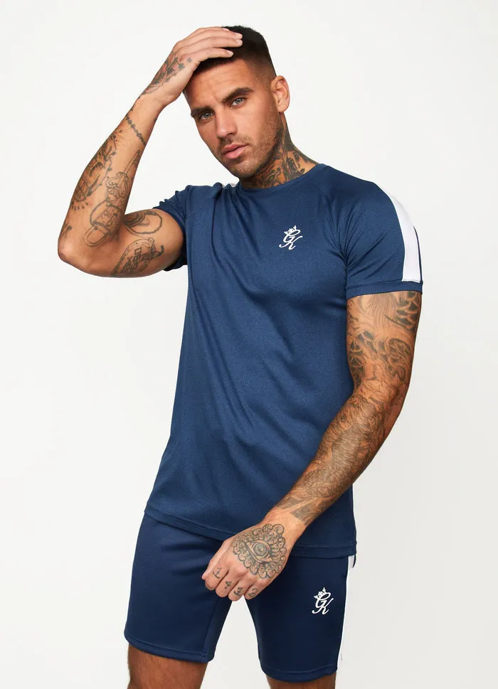 Gym King Core Poly T-Shirt Navy Marl