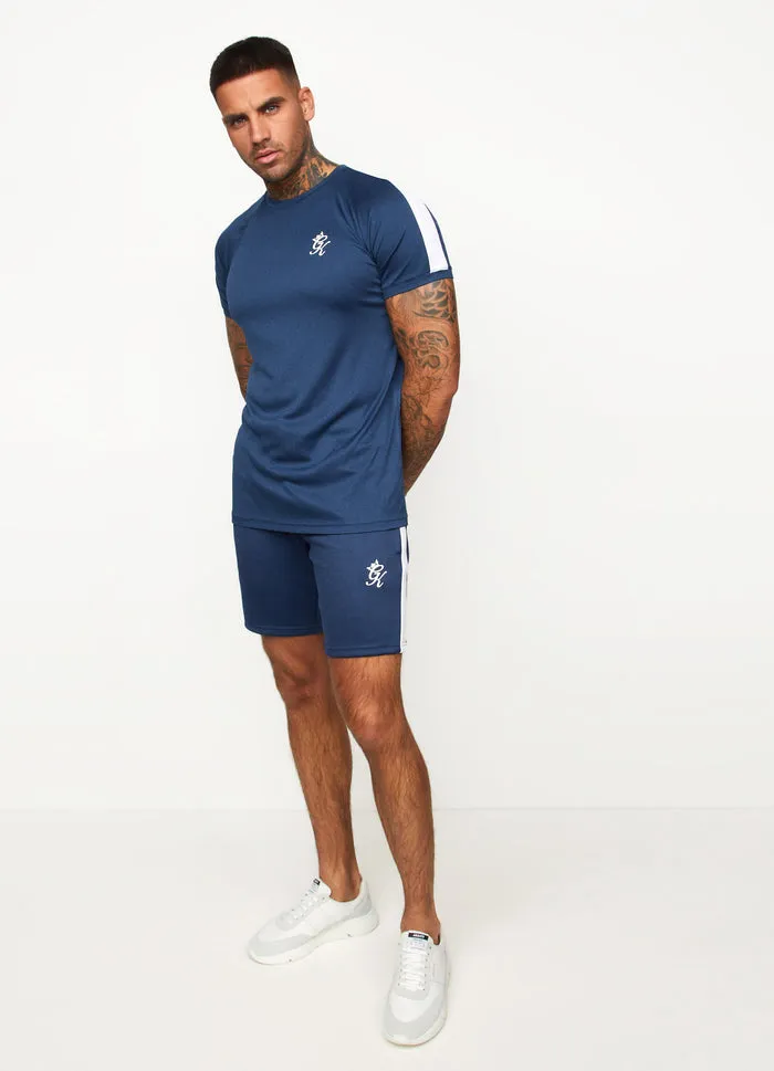 Gym King Core Poly T-Shirt Navy Marl