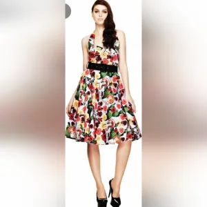 Hell Bunny Dia De Los Muertos Halter Dress, VGUC, Size 4X
