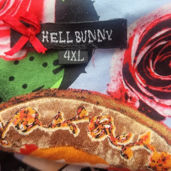 Hell Bunny Dia De Los Muertos Halter Dress, VGUC, Size 4X
