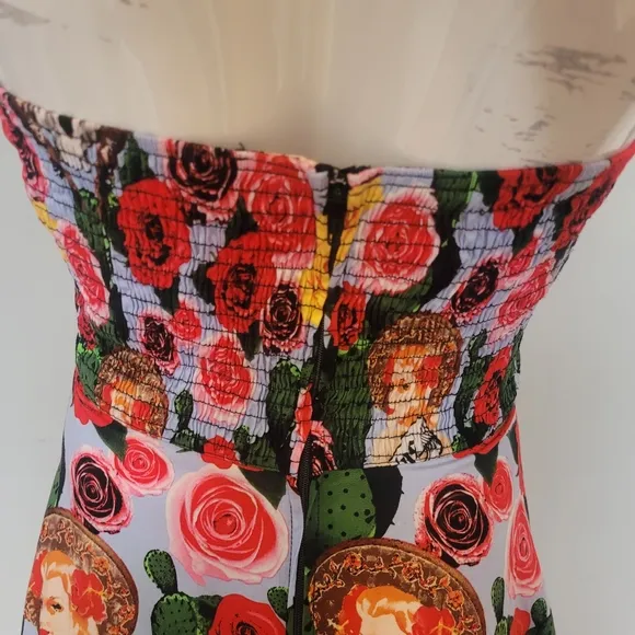 Hell Bunny Dia De Los Muertos Halter Dress, VGUC, Size 4X