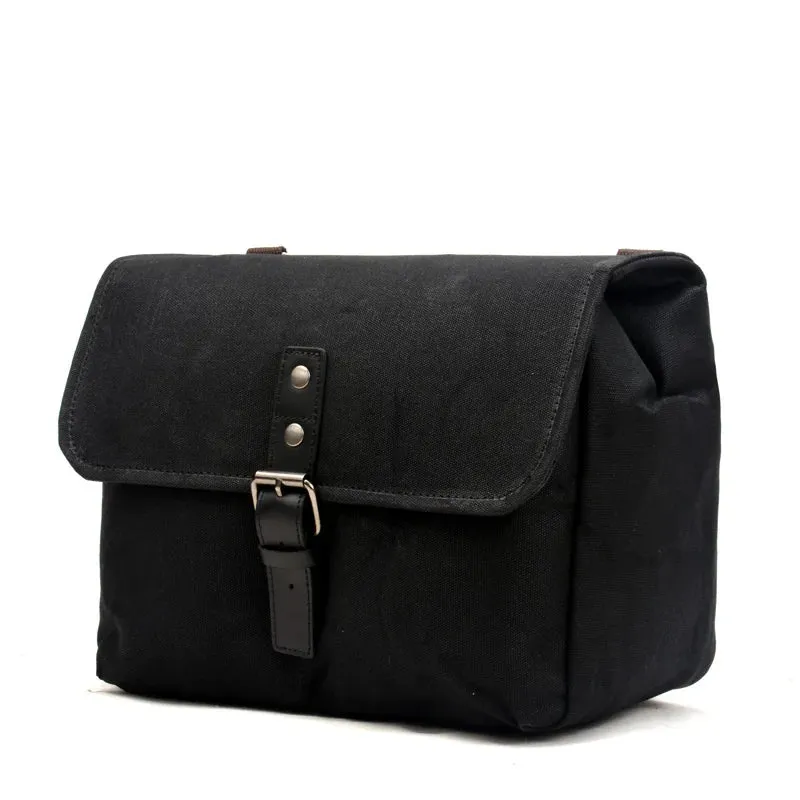 Henwood Biker's Bag Saddlebag Side Pouch - Canvas - Black/Khaki/Taupe