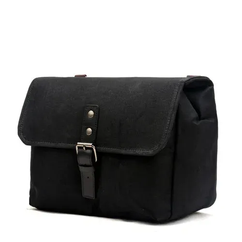 Henwood Biker's Bag Saddlebag Side Pouch - Canvas - Black/Khaki/Taupe
