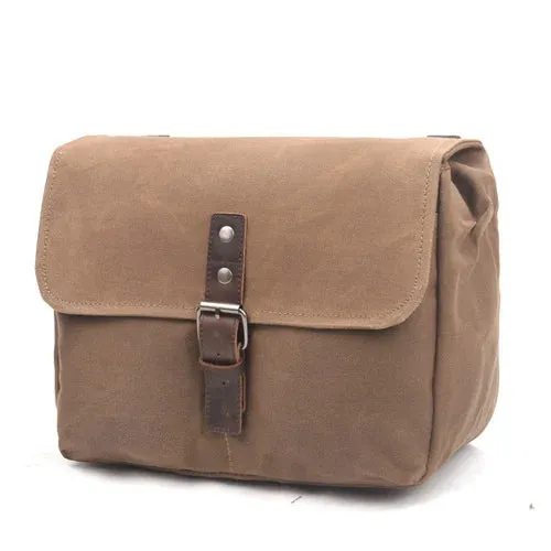 Henwood Biker's Bag Saddlebag Side Pouch - Canvas - Black/Khaki/Taupe