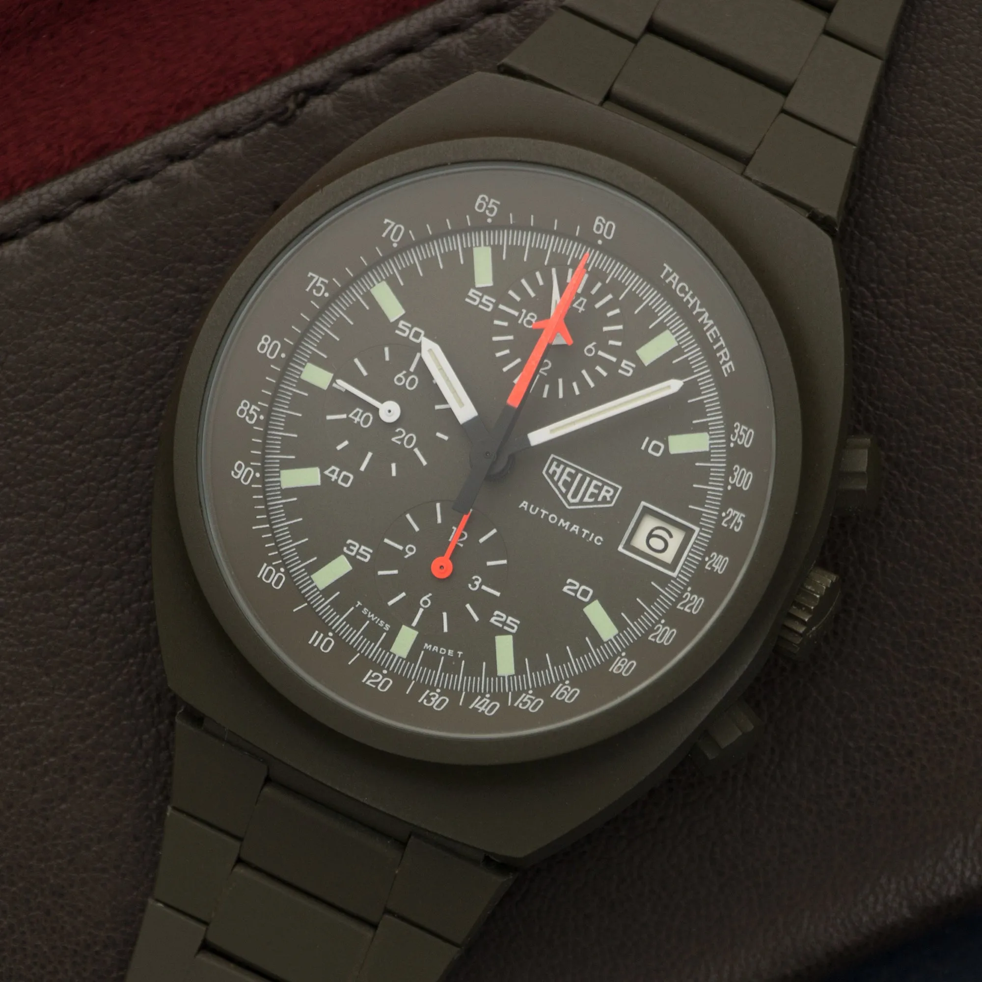 Heuer Olive Green Chonograph PVD Ref. 510.502