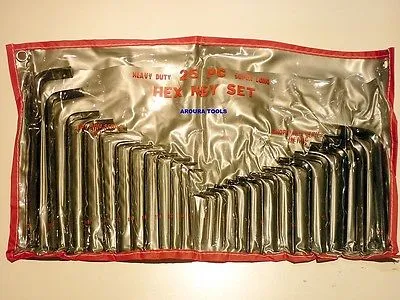 HEX KEYS 25 PC SET MM & SAE SIZES - NEW.