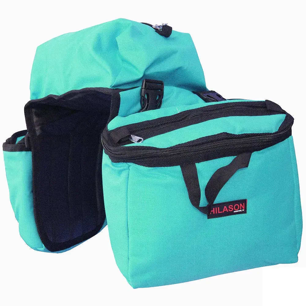 HILASON Turquoise 14x12x6 Detachable Insulated Horse Saddle Side Bag | Saddlebag | Saddle Bags for Horses | Insulated Saddle Bags for Horses | Horn Saddle Bags for Horses