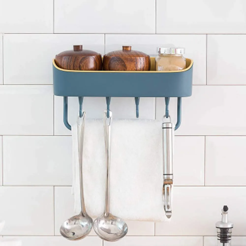 Homlly Wall Mount Shower Basket Kitchen Storage Holder