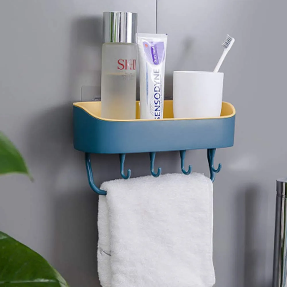Homlly Wall Mount Shower Basket Kitchen Storage Holder