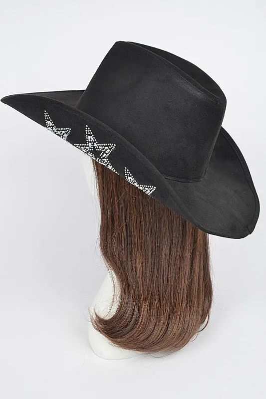 Hotfix Studded Star Iconic Suede Cowboy Hat