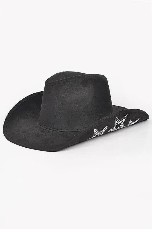 Hotfix Studded Star Iconic Suede Cowboy Hat