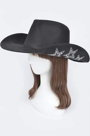 Hotfix Studded Star Iconic Suede Cowboy Hat
