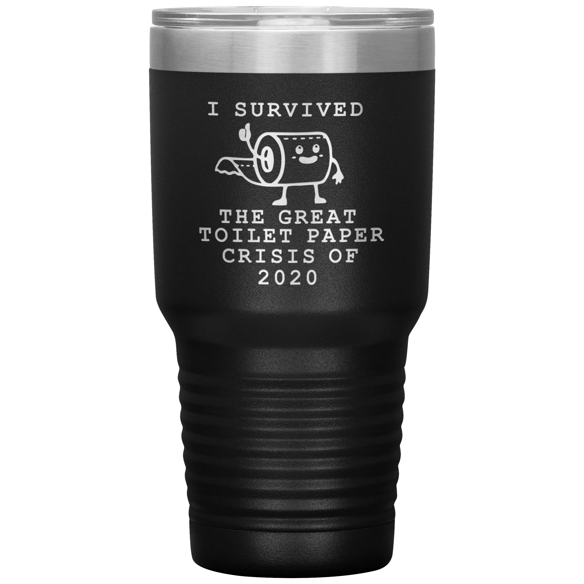 I Survived Toilet Paper Roll 2020 Mug The Great Toilet Paper Crisis Coffee Cup TP Shortage Humor Funny Insulated Tumbler