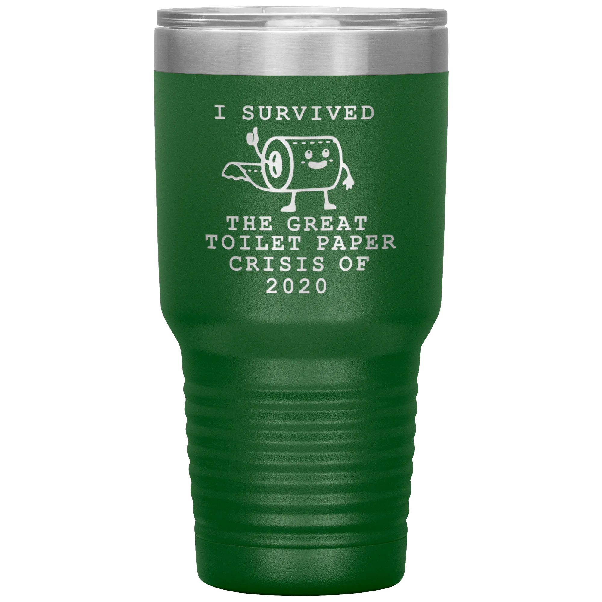 I Survived Toilet Paper Roll 2020 Mug The Great Toilet Paper Crisis Coffee Cup TP Shortage Humor Funny Insulated Tumbler
