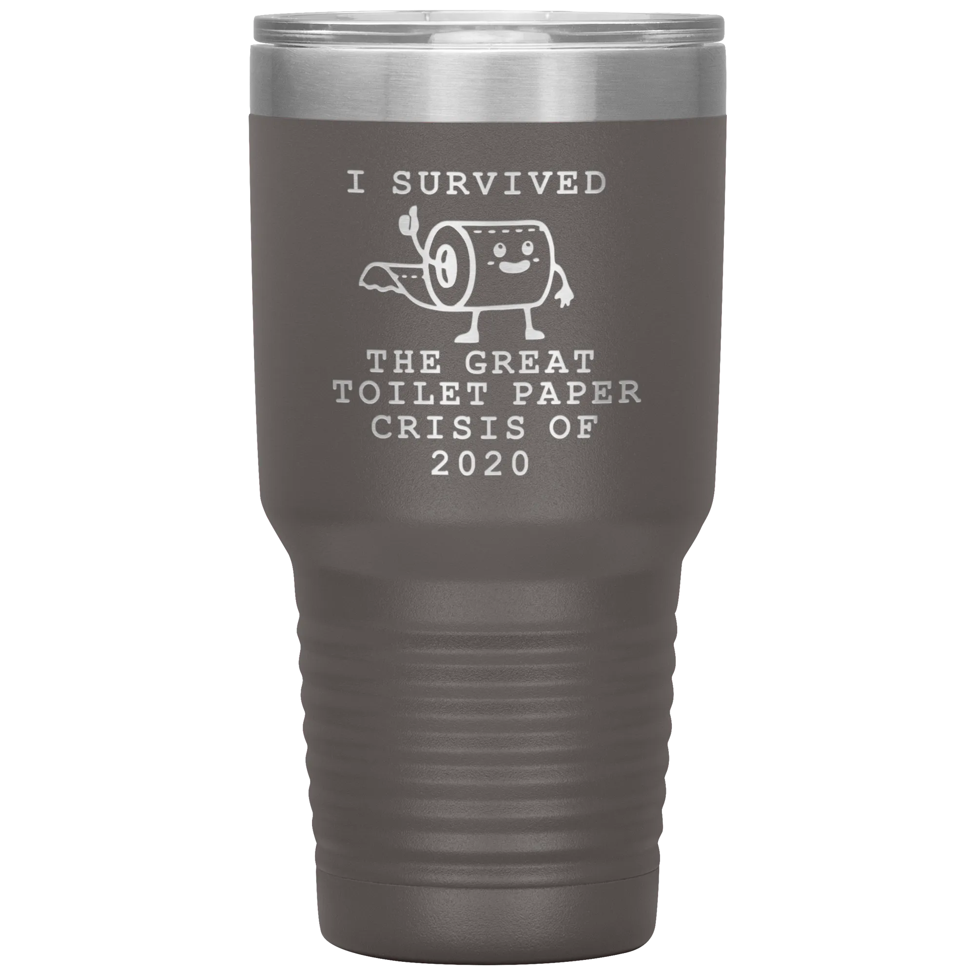 I Survived Toilet Paper Roll 2020 Mug The Great Toilet Paper Crisis Coffee Cup TP Shortage Humor Funny Insulated Tumbler