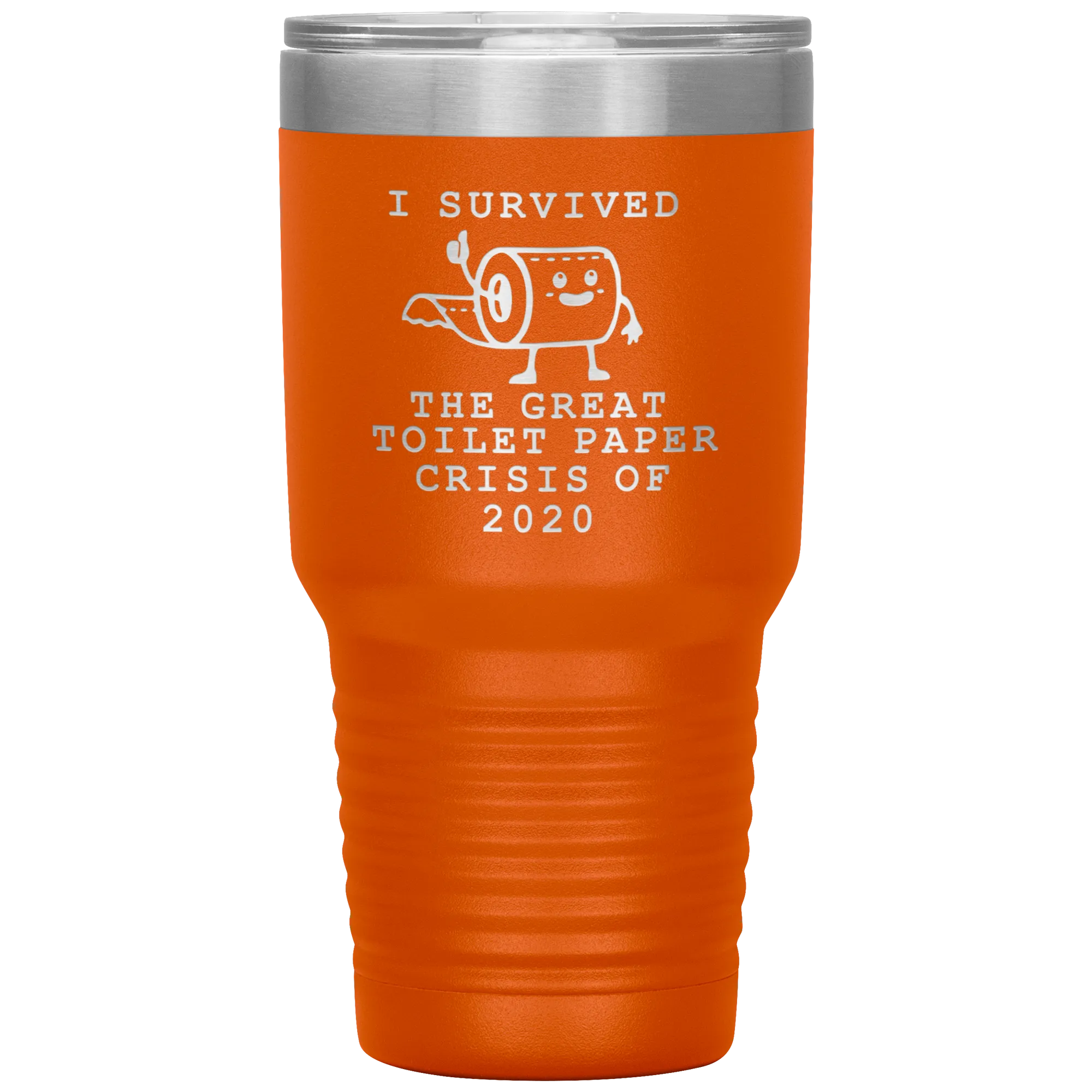 I Survived Toilet Paper Roll 2020 Mug The Great Toilet Paper Crisis Coffee Cup TP Shortage Humor Funny Insulated Tumbler