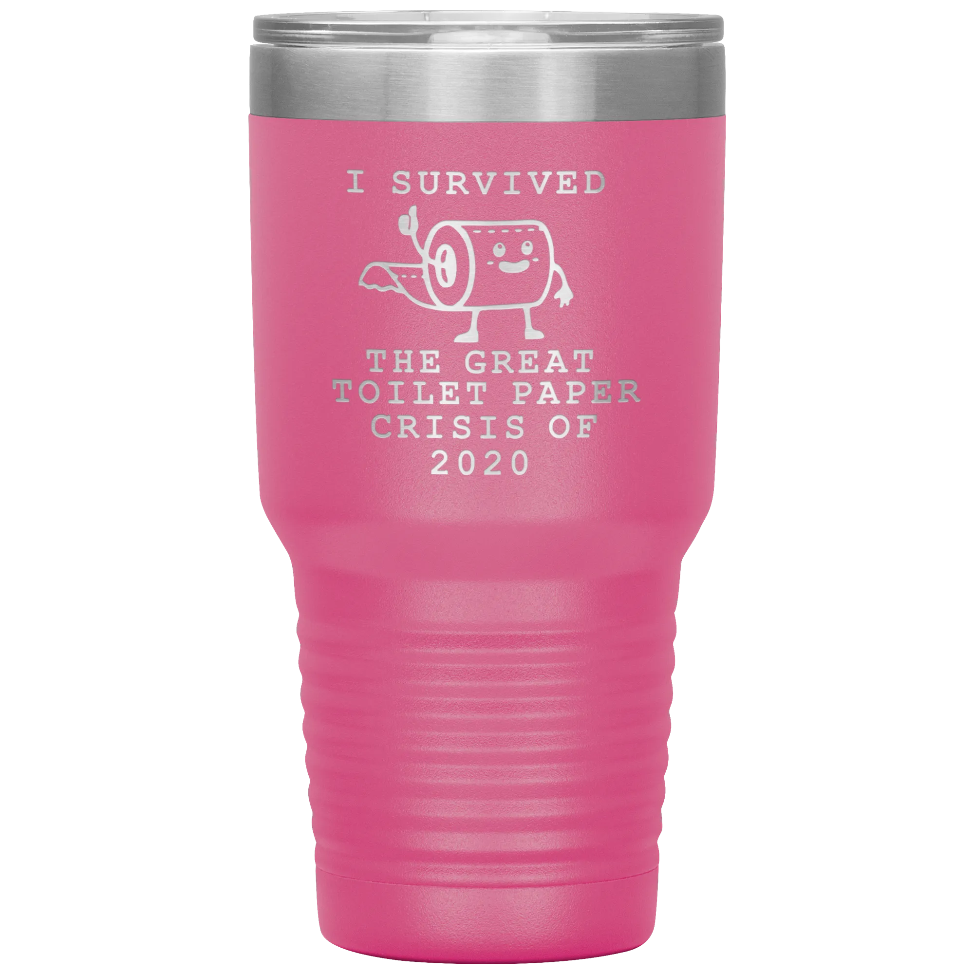 I Survived Toilet Paper Roll 2020 Mug The Great Toilet Paper Crisis Coffee Cup TP Shortage Humor Funny Insulated Tumbler