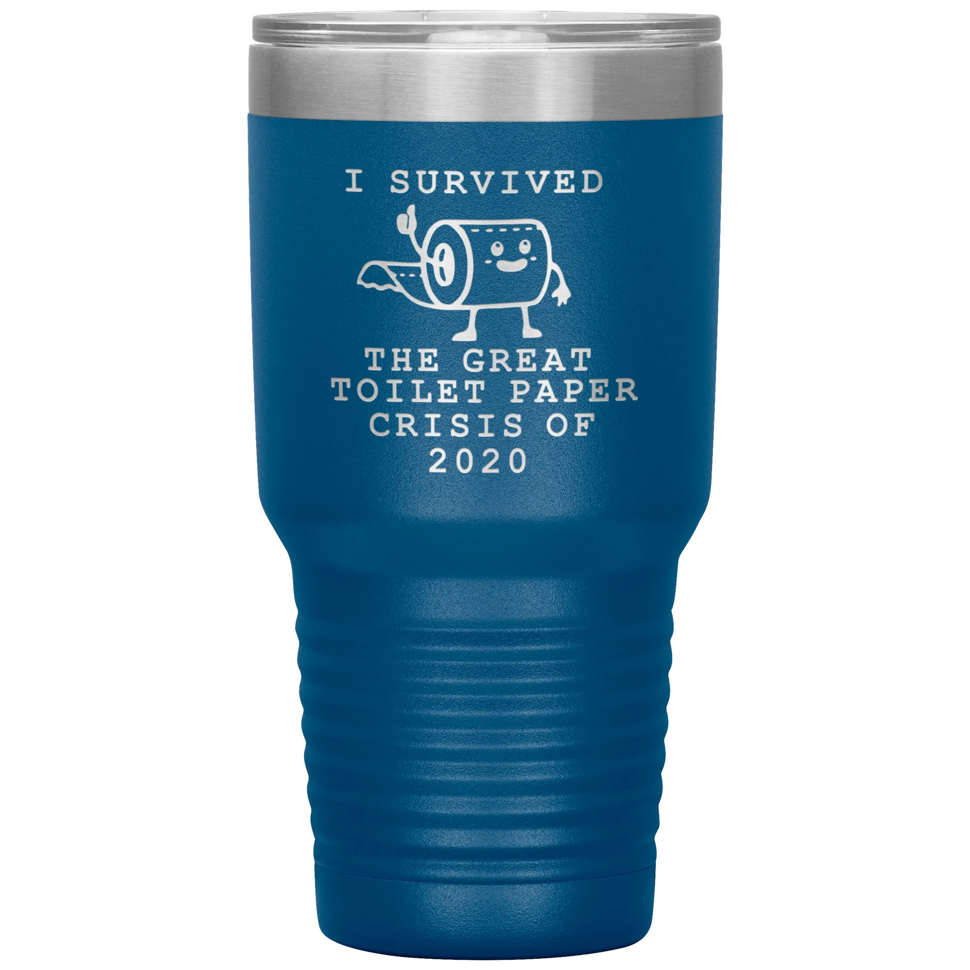 I Survived Toilet Paper Roll 2020 Mug The Great Toilet Paper Crisis Coffee Cup TP Shortage Humor Funny Insulated Tumbler