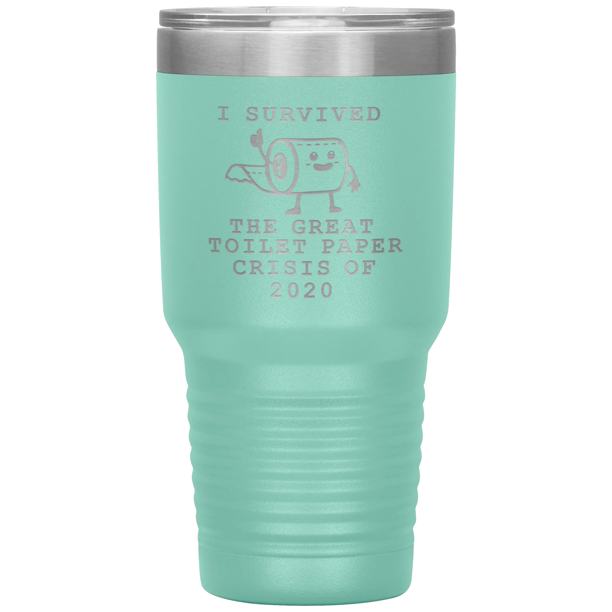 I Survived Toilet Paper Roll 2020 Mug The Great Toilet Paper Crisis Coffee Cup TP Shortage Humor Funny Insulated Tumbler