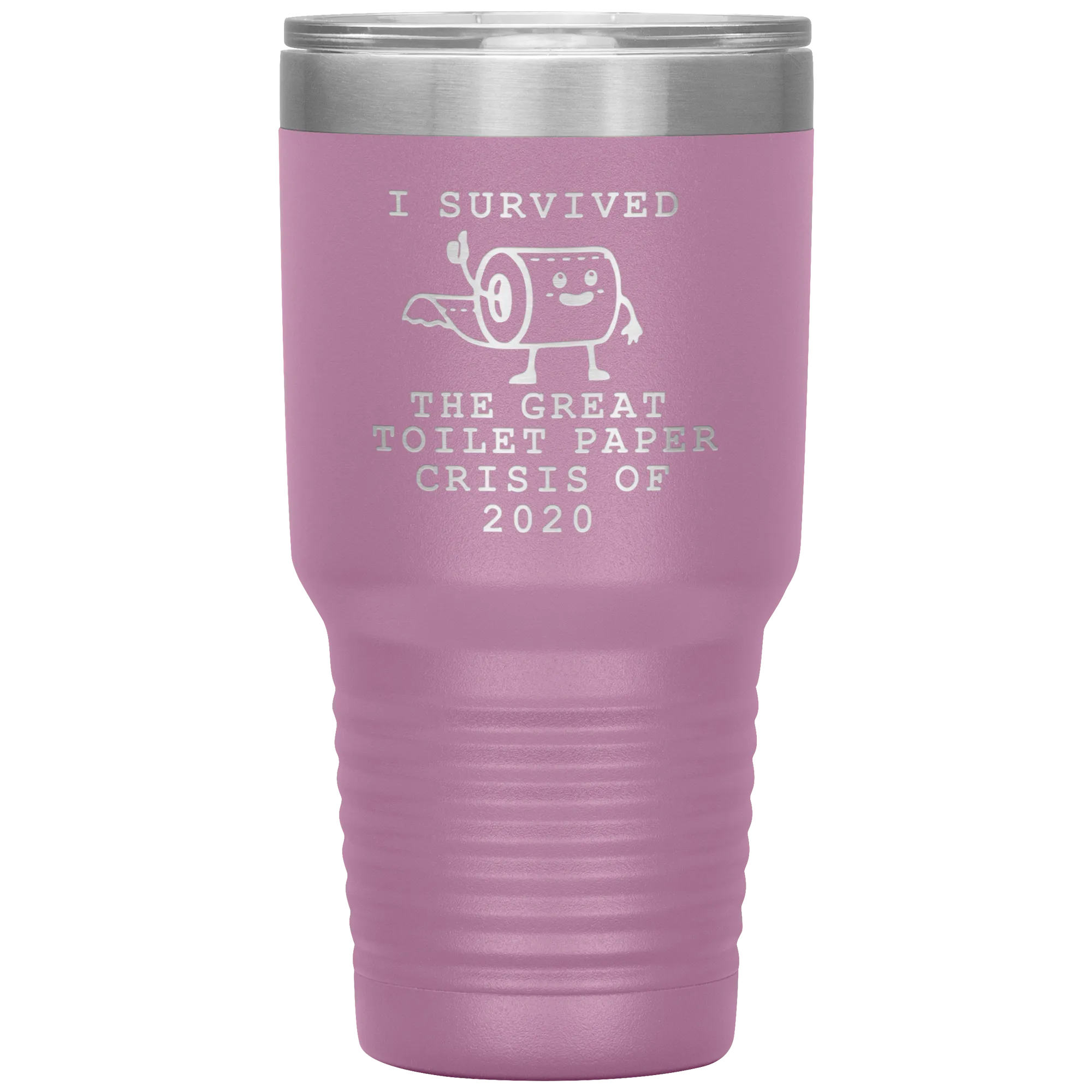 I Survived Toilet Paper Roll 2020 Mug The Great Toilet Paper Crisis Coffee Cup TP Shortage Humor Funny Insulated Tumbler