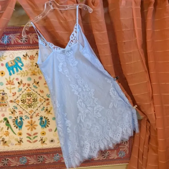 INC Intimates romantic Lingerie set Powder blue lace 2-pc Small