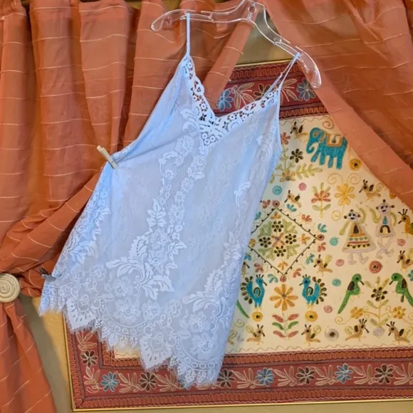 INC Intimates romantic Lingerie set Powder blue lace 2-pc Small