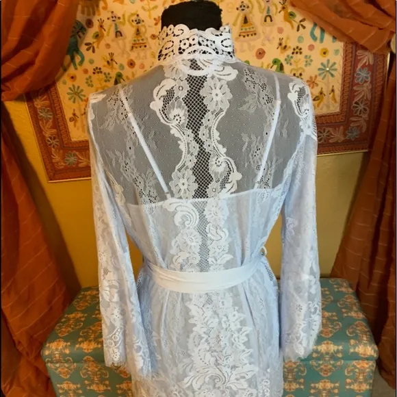 INC Intimates romantic Lingerie set Powder blue lace 2-pc Small