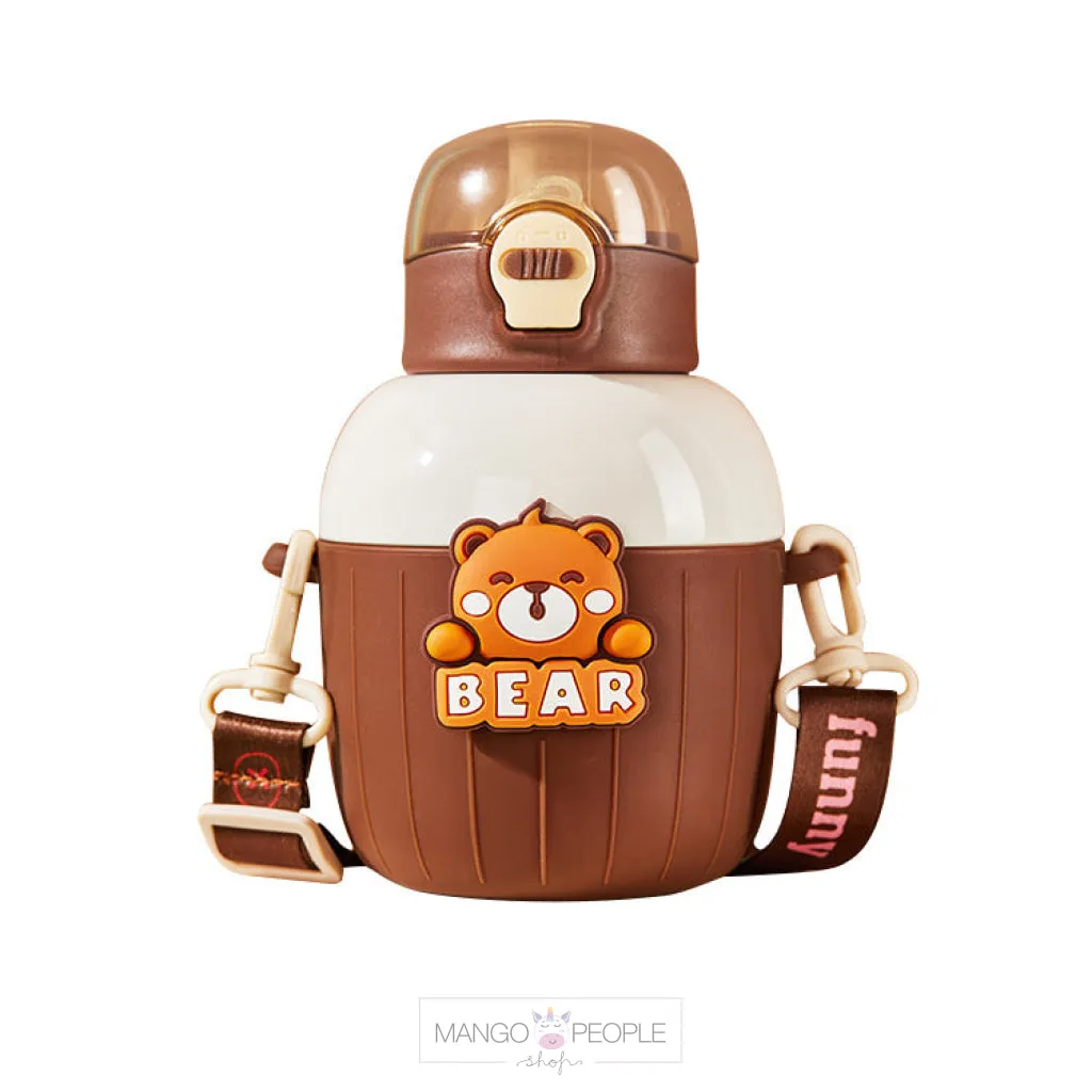 Insulated Stainless Steel Animal Design  Water Bottle for Kids - 450ml