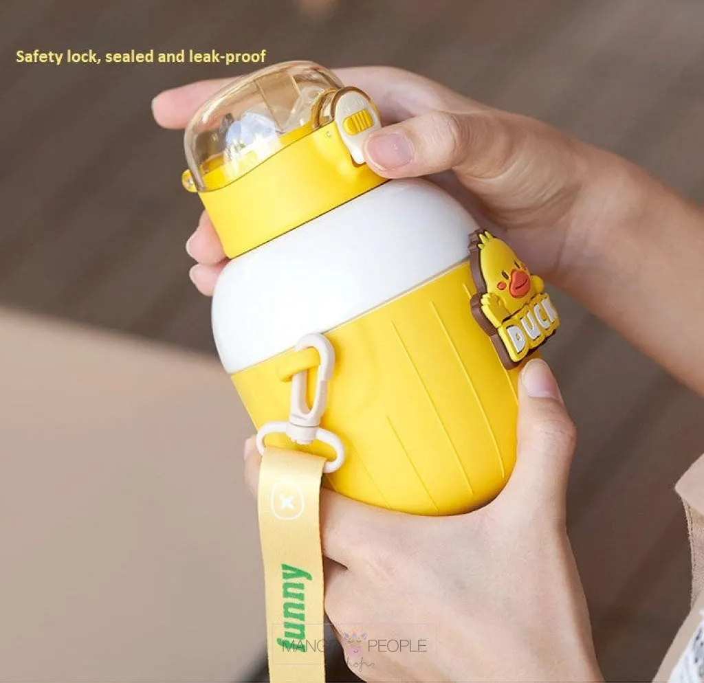 Insulated Stainless Steel Animal Design  Water Bottle for Kids - 450ml