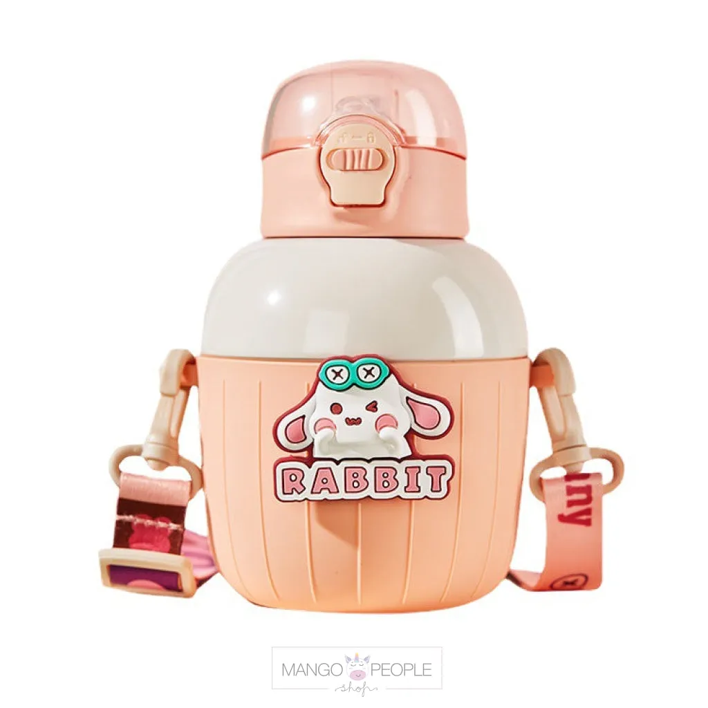 Insulated Stainless Steel Animal Design  Water Bottle for Kids - 450ml