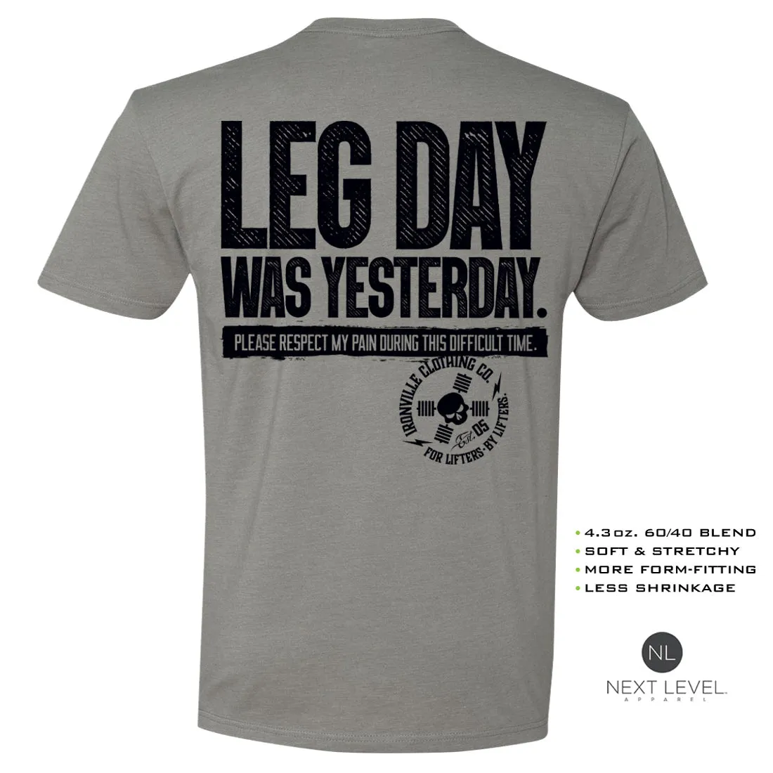 Ironville LEG DAY Soft-Blend Gym T-shirt