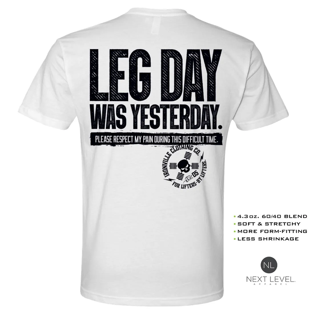 Ironville LEG DAY Soft-Blend Gym T-shirt