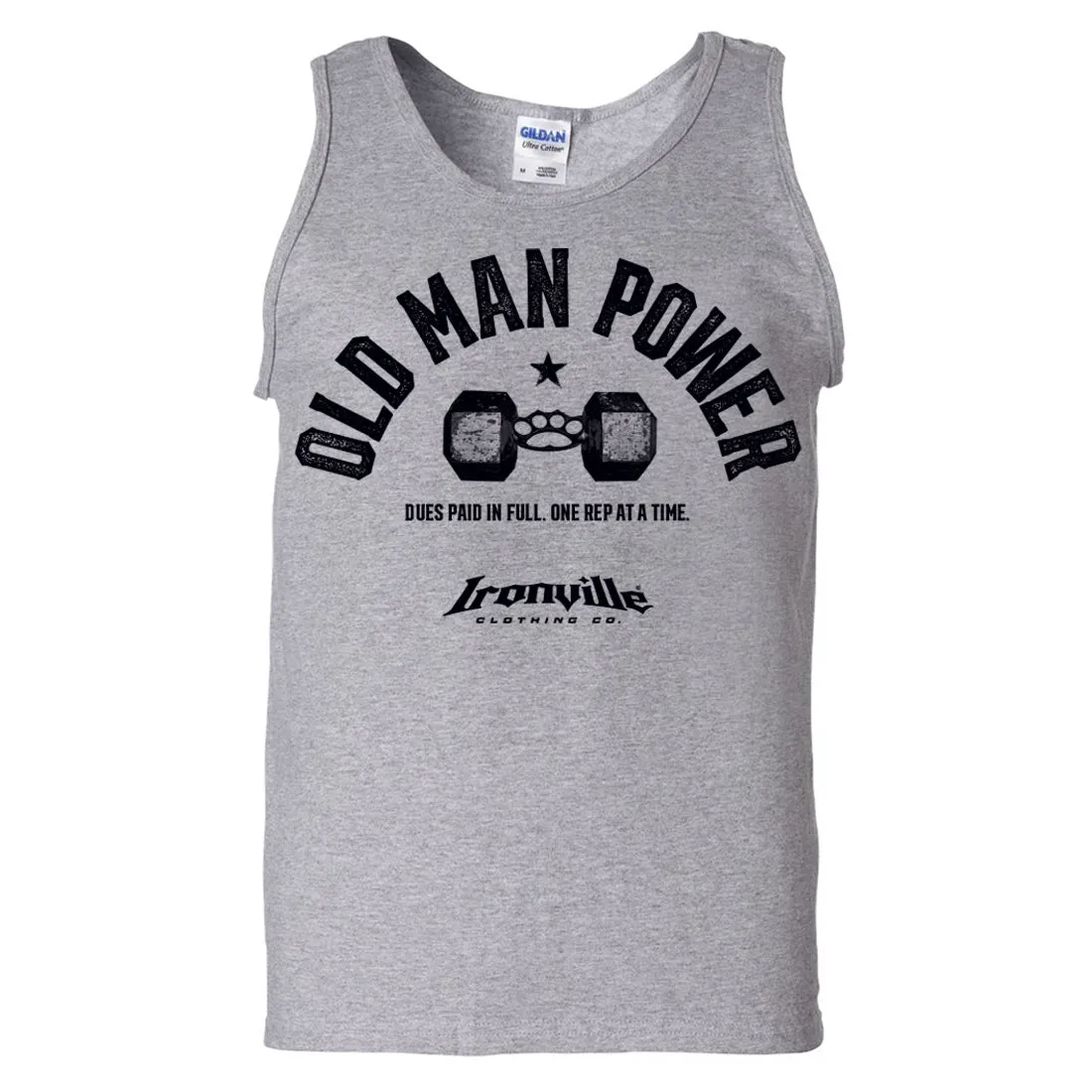 Ironville OLD MAN POWER Standard Cut Tank Top